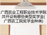 广西农业工程职业技术学院共开设有哪些类型奖学金(广西农工院奖学金种类)