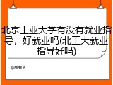 北京工业大学有没有就业指导，好就业吗(北工大就业指导好吗)