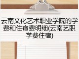 云南文化艺术职业学院的学费和住宿费明细(云南艺职学费住宿)