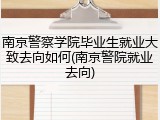 南京警察学院毕业生就业大致去向如何(南京警院就业去向)