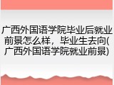广西外国语学院毕业后就业前景怎么样，毕业生去向(广西外国语学院就业前景)
