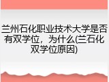 兰州石化职业技术大学是否有双学位，为什么(兰石化双学位原因)