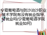 宁夏葡萄酒与防沙治沙职业技术学院有没有就业指导，好就业吗(宁夏葡萄酒学院就业如何)