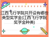 江西飞行学院共开设有哪些类型奖学金(江西飞行学院奖学金种类)