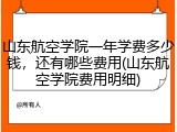 山东航空学院一年学费多少钱，还有哪些费用(山东航空学院费用明细)