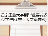 辽宁工业大学到毕业要花多少学费(辽宁工大学费总额)