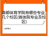 首都体育学院有哪些专业，几个校区(首体院专业及校区)