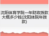 沈阳体育学院一年财政拨款大概多少钱(沈阳体院年拨款)