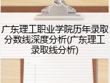 广东理工职业学院历年录取分数线深度分析(广东理工录取线分析)