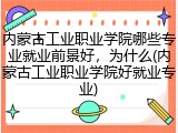 内蒙古工业职业学院哪些专业就业前景好，为什么(内蒙古工业职业学院好就业专业)