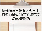 楚雄师范学院有多少学生，师资力量如何(楚雄师范学院规模师资)