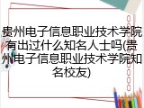 贵州电子信息职业技术学院有出过什么知名人士吗(贵州电子信息职业技术学院知名校友)