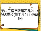 重庆工程学院是不是211或985高校(重工是211或985吗)