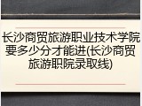 长沙商贸旅游职业技术学院要多少分才能进(长沙商贸旅游职院录取线)