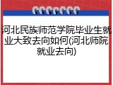 河北民族师范学院毕业生就业大致去向如何(河北师院就业去向)