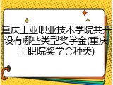重庆工业职业技术学院共开设有哪些类型奖学金(重庆工职院奖学金种类)