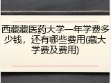 西藏藏医药大学一年学费多少钱，还有哪些费用(藏大学费及费用)