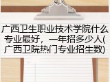 广西卫生职业技术学院什么专业最好，一年招多少人(广西卫院热门专业招生数)