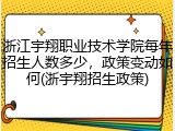 浙江宇翔职业技术学院每年招生人数多少，政策变动如何(浙宇翔招生政策)