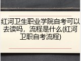 红河卫生职业学院自考可以去读吗，流程是什么(红河卫职自考流程)