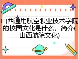 山西通用航空职业技术学院的校园文化是什么，简介(山西航院文化)