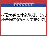 西南大学是什么级别，公办还是民办(西南大学是公办)