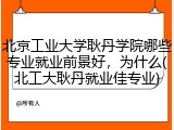 北京工业大学耿丹学院哪些专业就业前景好，为什么(北工大耿丹就业佳专业)