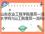 山东农业工程学院是双一流大学吗?(山工院是双一流吗)