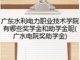 广东水利电力职业技术学院有哪些奖学金和助学金呢(广水电院奖助学金)