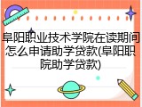 阜阳职业技术学院在读期间怎么申请助学贷款(阜阳职院助学贷款)