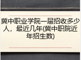 冀中职业学院一届招收多少人，最近几年(冀中职院近年招生数)