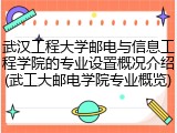 武汉工程大学邮电与信息工程学院的专业设置概况介绍(武工大邮电学院专业概览)