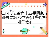 江西司法警官职业学院到毕业要花多少学费(江警院毕业学费)