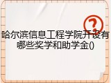哈尔滨信息工程学院开设有哪些奖学和助学金()