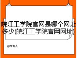皖江工学院官网是哪个网址多少(皖江工学院官网网址)