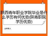 陕西青年职业学院毕业是什么学历有何优势(陕青职院学历优势)
