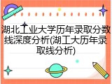 湖北工业大学历年录取分数线深度分析(湖工大历年录取线分析)