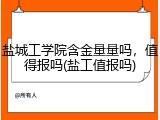盐城工学院含金量量吗，值得报吗(盐工值报吗)