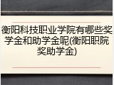 衡阳科技职业学院有哪些奖学金和助学金呢(衡阳职院奖助学金)