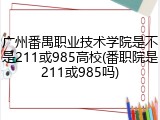 广州番禺职业技术学院是不是211或985高校(番职院是211或985吗)