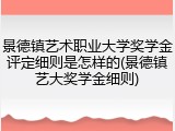景德镇艺术职业大学奖学金评定细则是怎样的(景德镇艺大奖学金细则)
