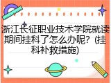 浙江长征职业技术学院就读期间挂科了怎么办呢？(挂科补救措施)