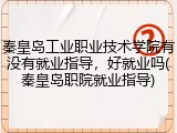 秦皇岛工业职业技术学院有没有就业指导，好就业吗(秦皇岛职院就业指导)