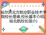 哈尔滨北方航空职业技术学院校长是谁,校长基本介绍(哈北航校长简介)