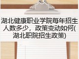 湖北健康职业学院每年招生人数多少，政策变动如何(湖北职院招生政策)