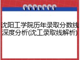 沈阳工学院历年录取分数线深度分析(沈工录取线解析)