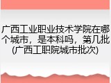 广西工业职业技术学院在哪个城市，是本科吗，第几批(广西工职院城市批次)