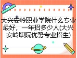 大兴安岭职业学院什么专业最好，一年招多少人(大兴安岭职院优势专业招生)