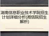 湖南信息职业技术学院招生计划详细分析(湘信院招生解析)
