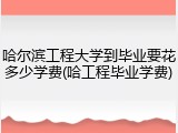 哈尔滨工程大学到毕业要花多少学费(哈工程毕业学费)